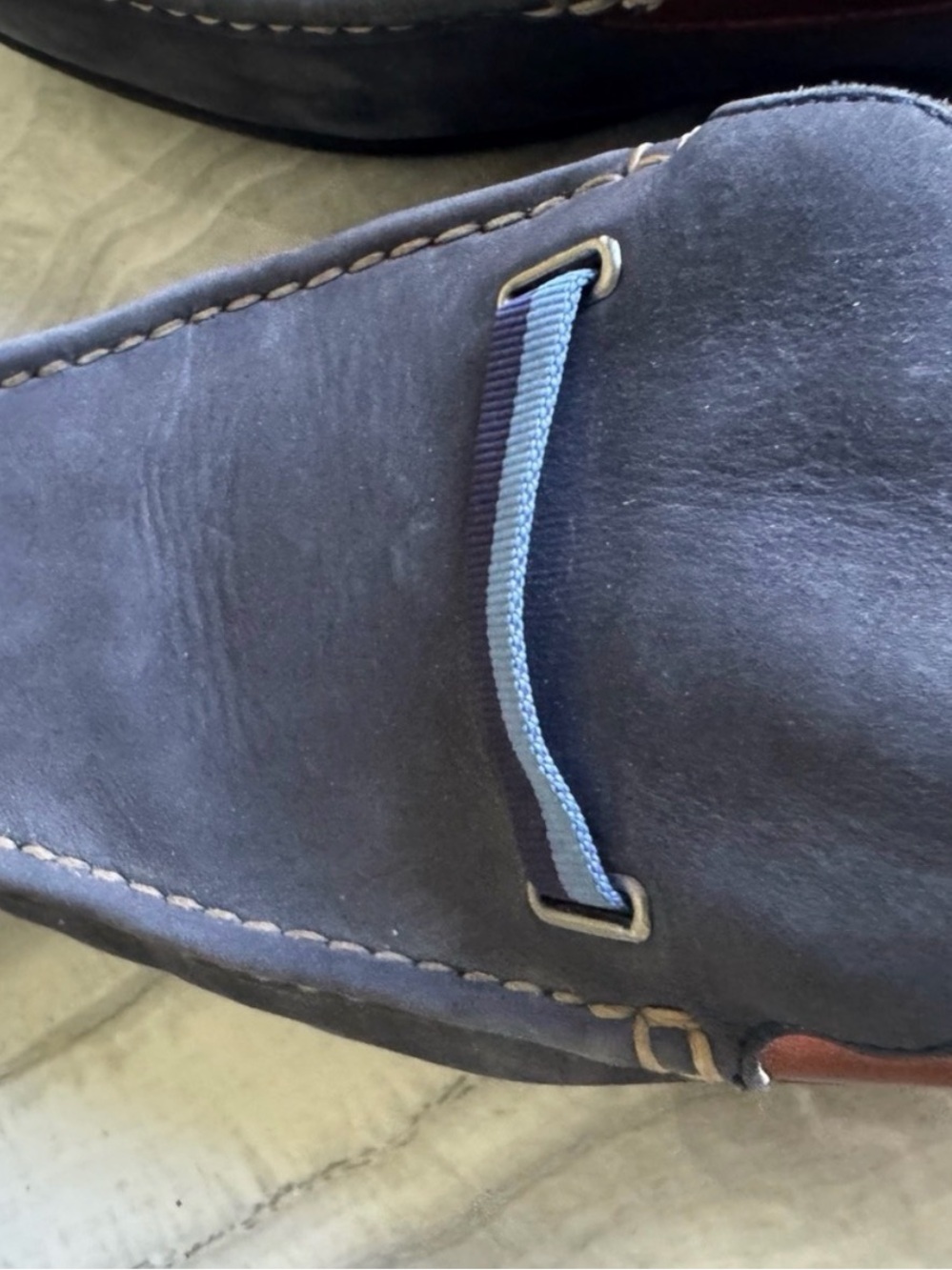 Like New! Johnston & Murphy Blue Gray Suede Loafers Size 11.5M - Picture 9 of 11
